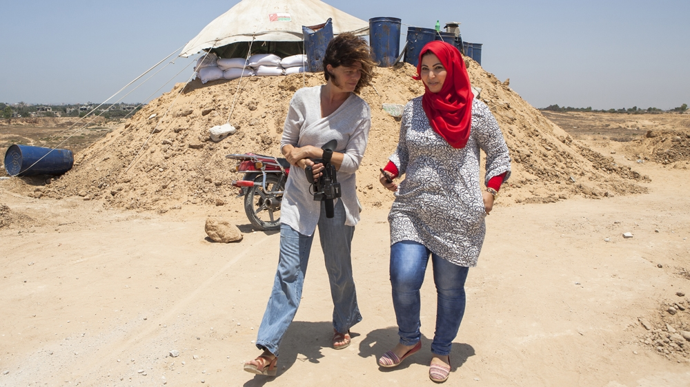 Ameera Ahmad Harouda says that when she first started working as a fixer in 2005, there were no other women doing the job in Gaza. Photo: Edmée van Rijn.