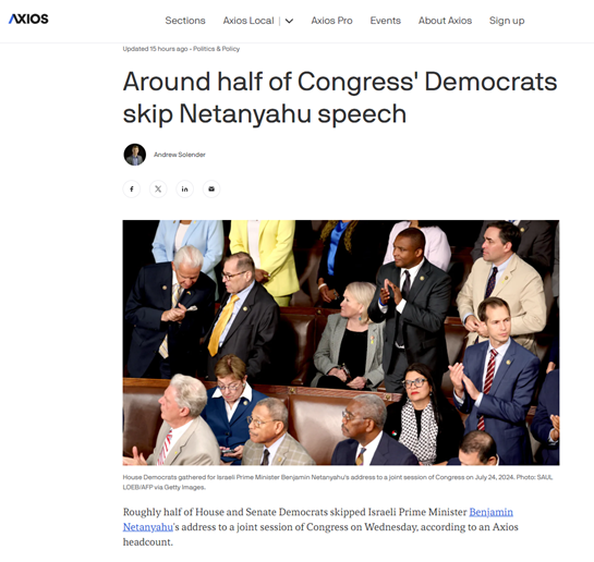 AXIOS  on Netanyahu's speech