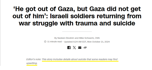 CNN Humanize Israeli war crimes