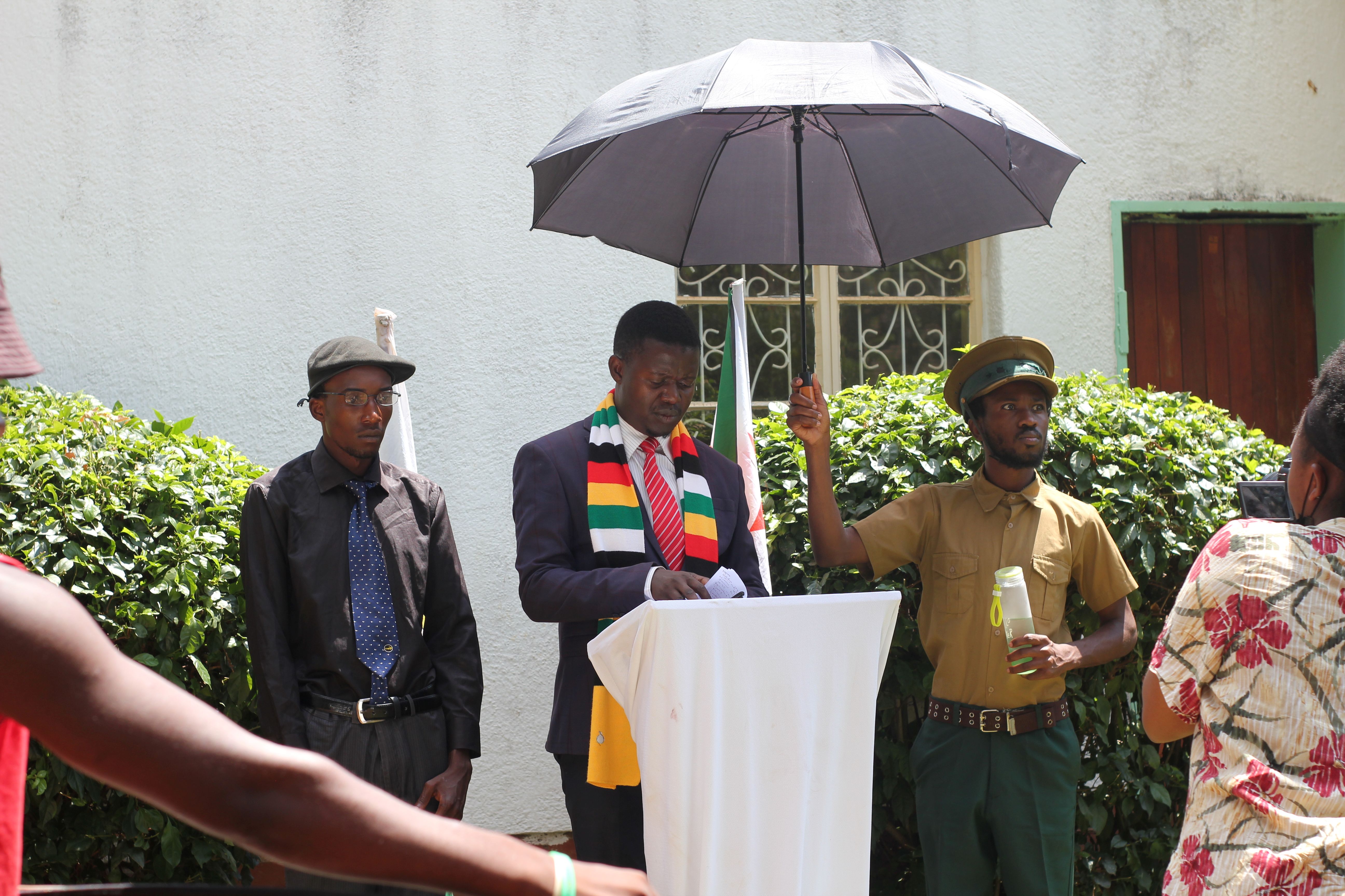 Victor Mpofu, aka Doc Vikela, a comedian and content creator and his crew, who impersonates the Zimbabwean president in his political and social commentary. 