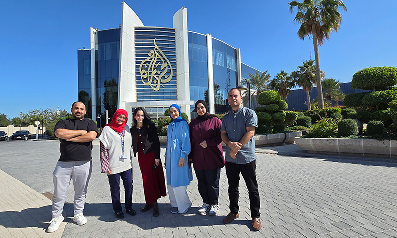 جانب من زيارة قنوات شبكة الجزيرة الإعلامية