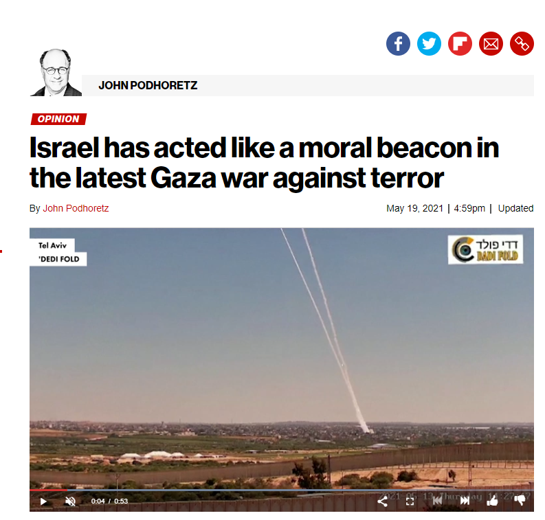 New York Post Israel A Moral Beacon in latest Gaza War
