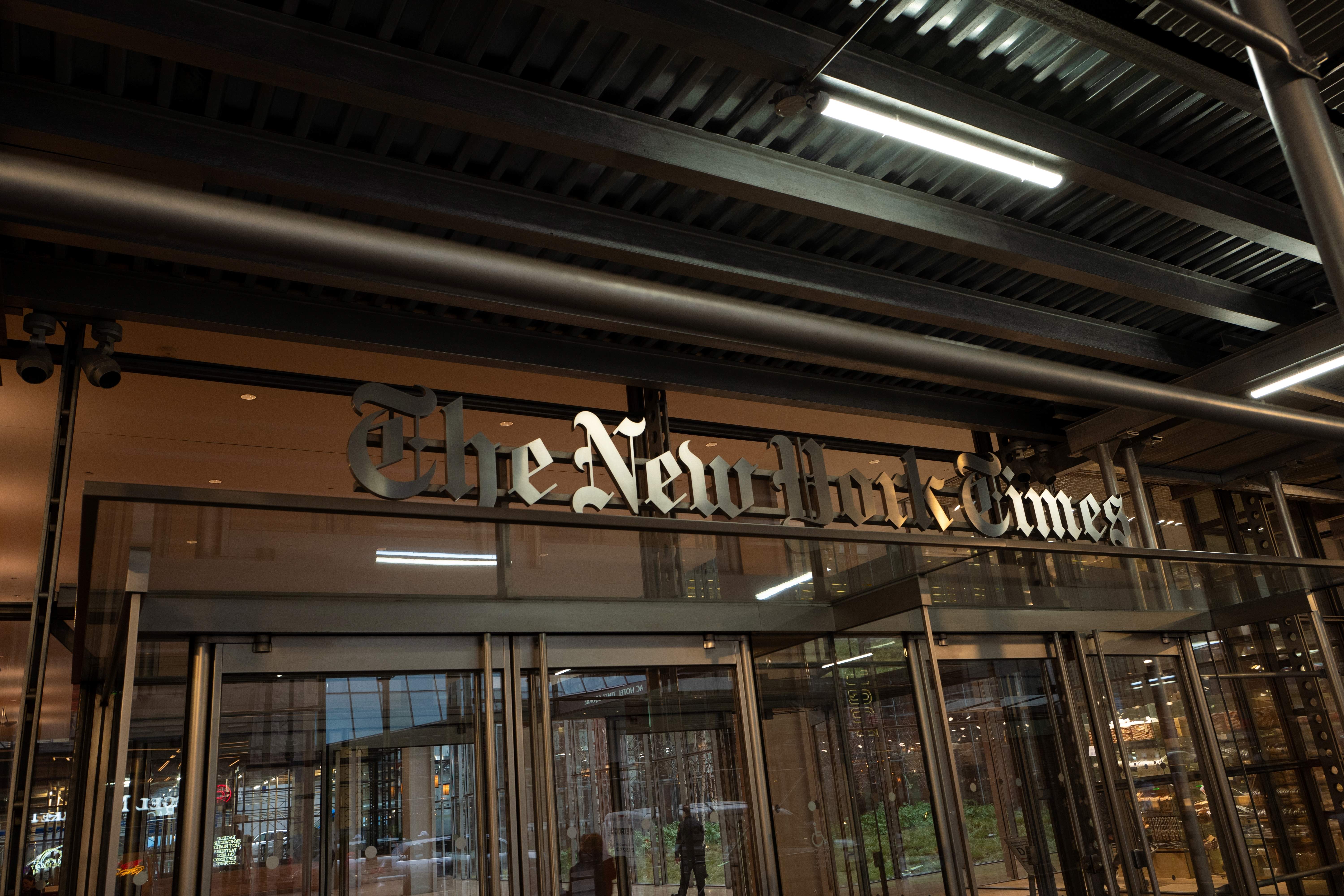 The New York Times entrance 