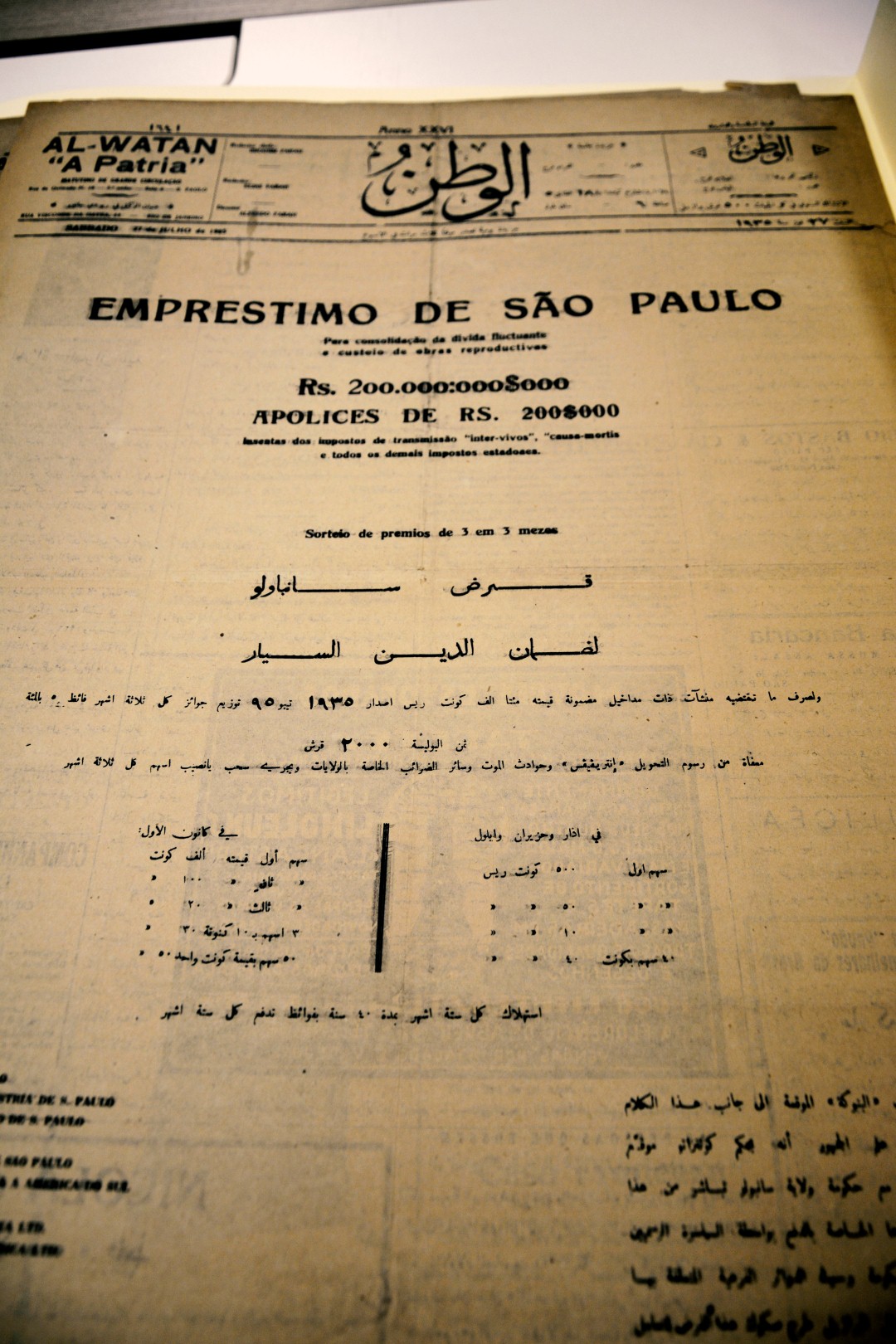 من أرشيف الصحف العربية في ساو باولو