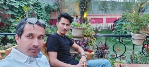 Alireza, left, and Zakarya met on a reporting assignment in Kabul in 2014 [Photo courtesy of Zakarya Hassani]