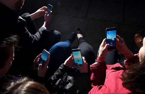 mobile phone in hands