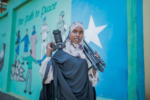 Somalia news room outside