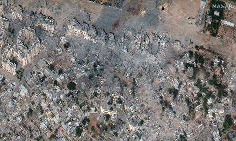 Image of Gaza total destruction birdview 