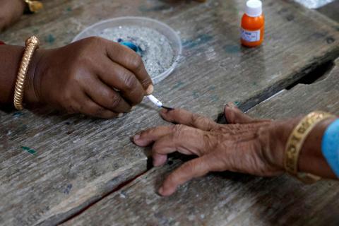 India elections 2024 - finger inked 