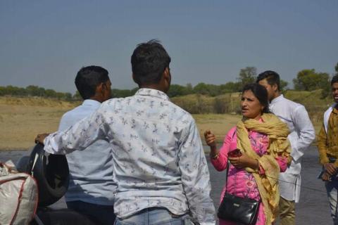 Nazni Rizvi on a reporting assignment