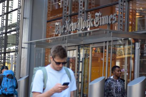 The New York Times entrance