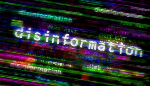 Graphics text Disinformation