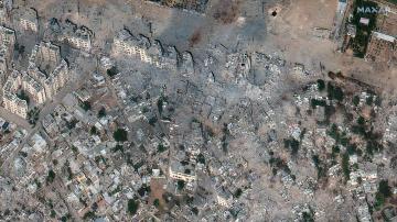 Image of Gaza total destruction birdview 